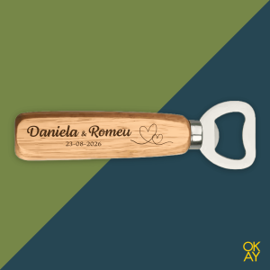 Abre Garrafas Madeira Personalizável