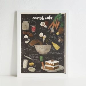 ‘Bolo de cenoura’ receita ilustrada