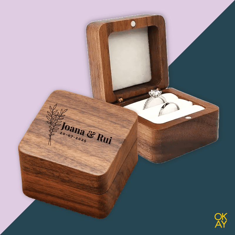 Caixa Alianças Madeira Personalizada